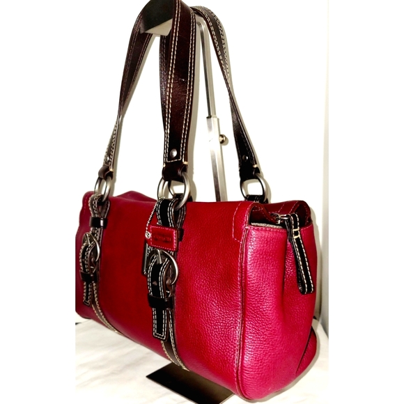 Coach Handbags - Coach Chelsea Raspberry Pebbled Leather Satchel